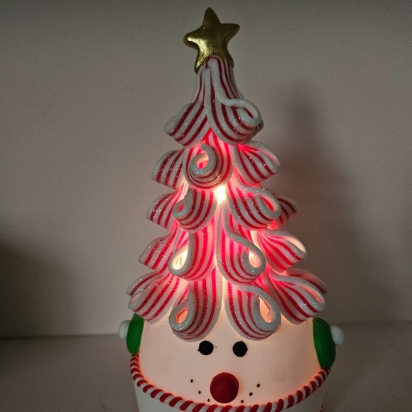 LED color changing holiday tree snowman nightlight - Picture 1 of 12